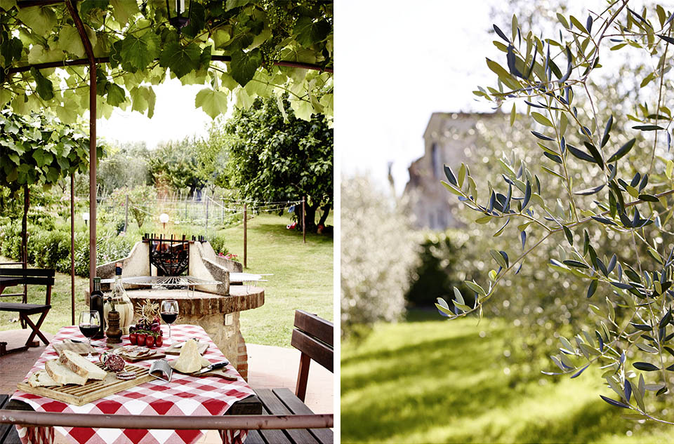 Ferienhaus Podere Cortilla, Toskana, Grillplatz